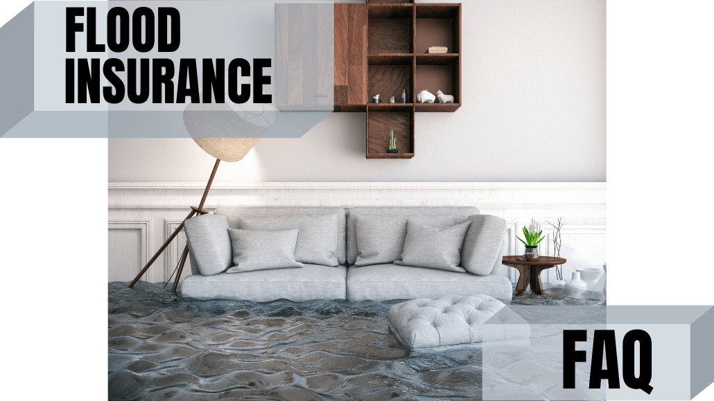 Blog - Flood Insurance FAQ A living room with furniture floating in water