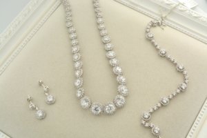Diamond necklaces and diamond earrings