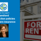 Ask the expert: Landlord protection policies interview with Rachael Erben with her headshot next to a For Rent sign in front of a single family home.