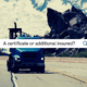A search box floating on top of an image of a hauling truck driving up a steep mountain highway.